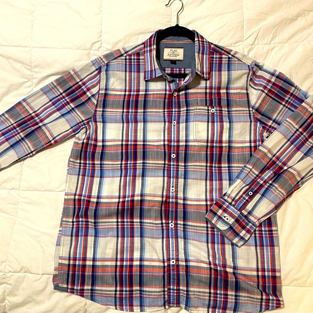 Flag & Anthem patriotic button down collared shirt